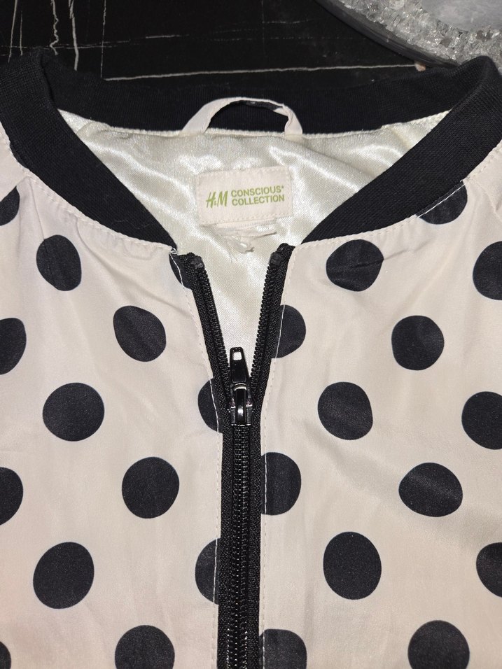 H&M siyah Puantiyeli Mini kız çocuk Ceket.Siyah mini etek. - Görsel 3