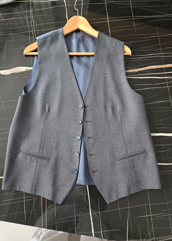 Gri Erkek Klasik Kesim Düğmeli Ceket ve Yelek - Görsel 3