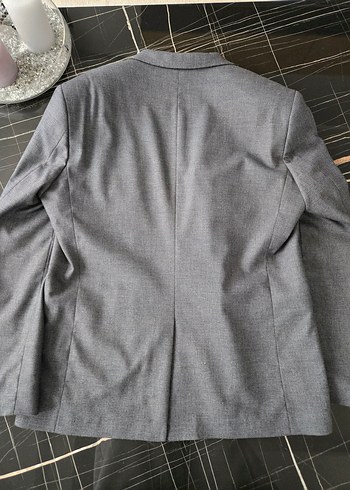 Gri Erkek Klasik Kesim Düğmeli Ceket ve Yelek - Görsel 8