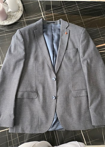 Gri Erkek Klasik Kesim Düğmeli Ceket ve Yelek - Görsel 7