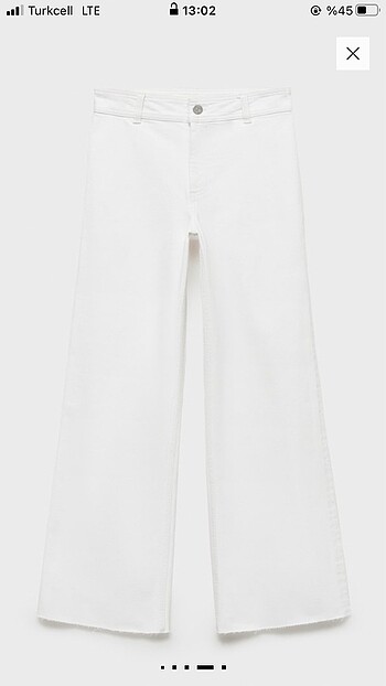 36 Beden Mango yüksek bel culotte jean