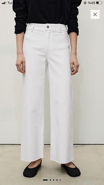 Mango yüksek bel culotte jean