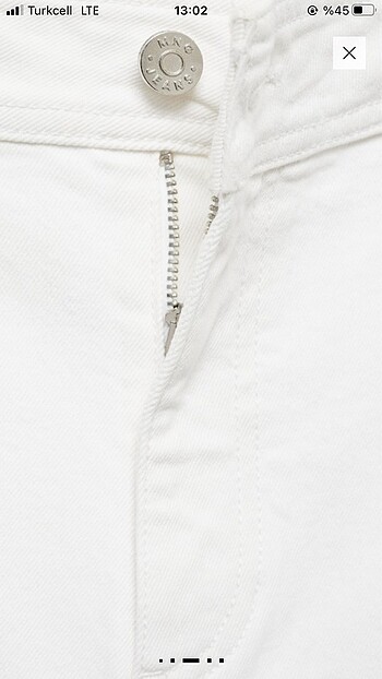 36 Beden beyaz Renk Mango yüksek bel culotte jean