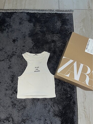 Zara Halter yaka crop bluz