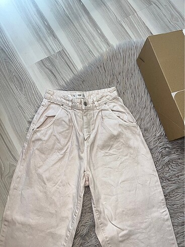 xs Beden pembe Renk Mango regina mom jean