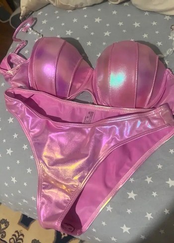 Diğer Parlak Pembe Bikini Takım 3lü
