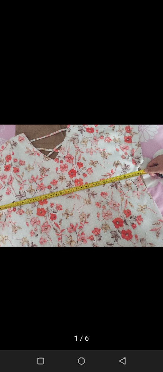 Çiçek Desenli Bohem Kısa Kollu Bluz - Görsel 2