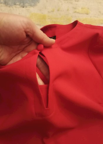 Kısa Kollu Fuşya Midi Elbise - Görsel 4