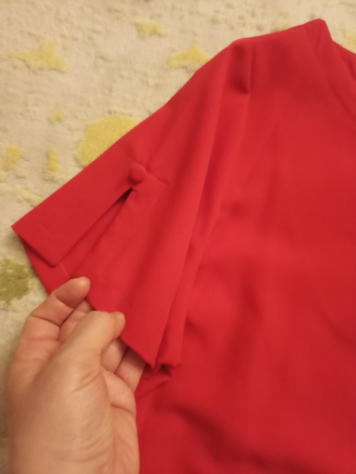 Kısa Kollu Fuşya Midi Elbise - Görsel 3