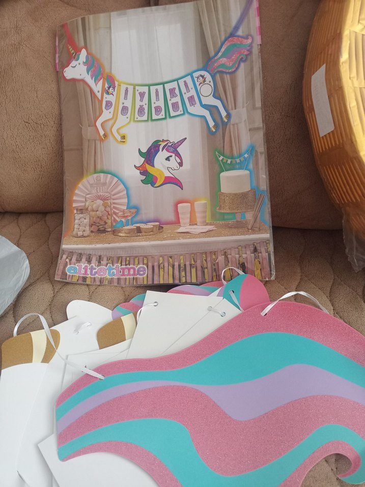 Unicorn Temalı Parti Malzemeleri Seti - Görsel 4