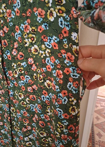 Çiçek Desenli Uzun  Elbise - Görsel 5