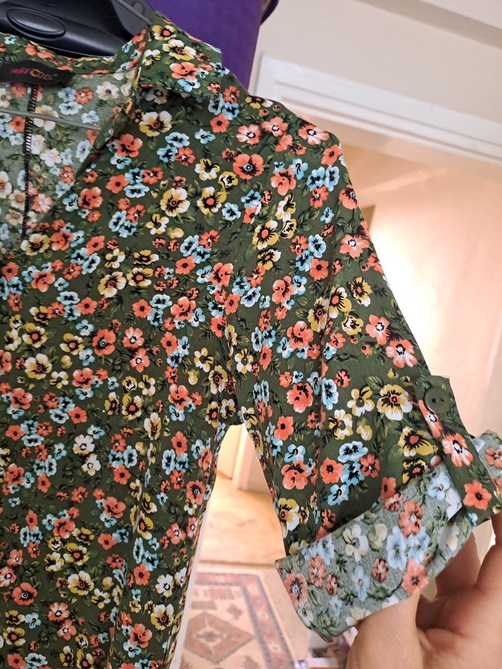 Çiçek Desenli Uzun  Elbise - Görsel 3