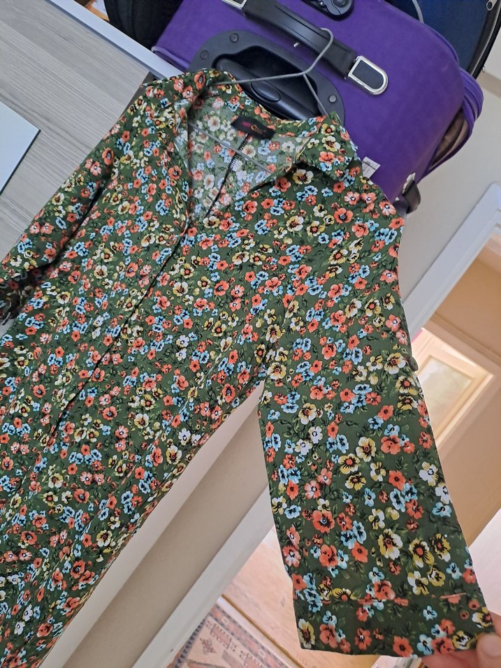 Çiçek Desenli Uzun  Elbise - Görsel 2