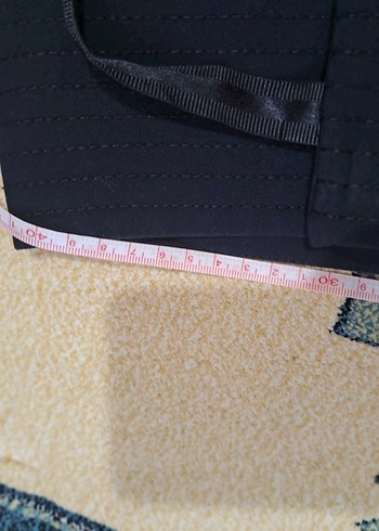 Siyah pamuk -polyester ,Beli önden bağlamalı Rahat Pantolon - Görsel 5