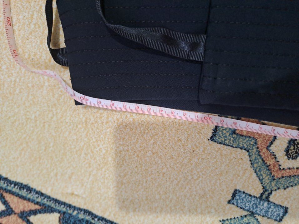 Siyah pamuk -polyester ,Beli önden bağlamalı Rahat Pantolon - Görsel 5