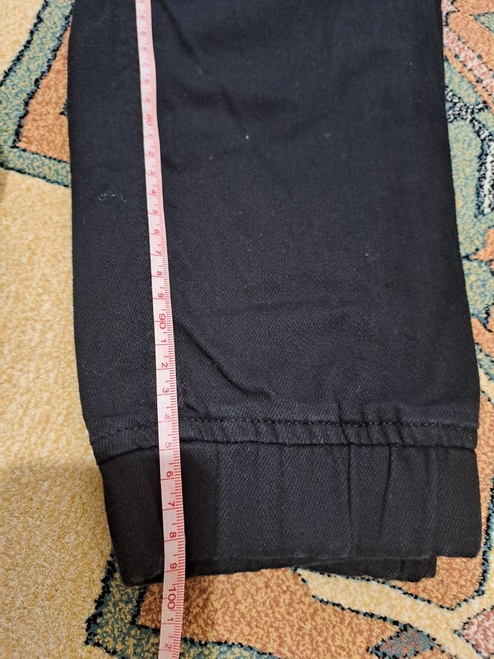 Siyah Bol Kesim Kemerli Erkek kumaş Pantolon - Görsel 4