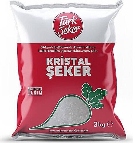 4 adet 3 kg toz şeker