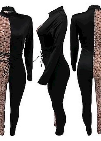 Vücudu saran tayt tulum - Görsel 8