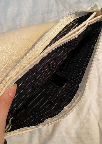 Bej portföy çanta - Görsel 6