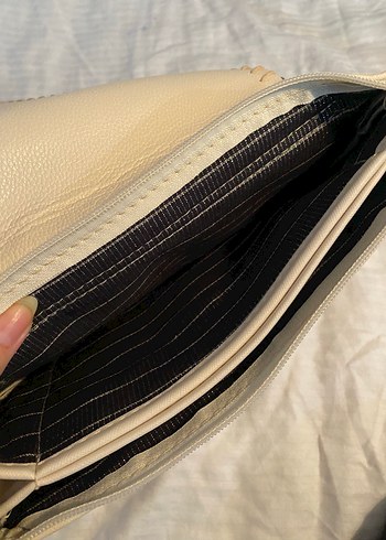 Bej portföy çanta - Görsel 5