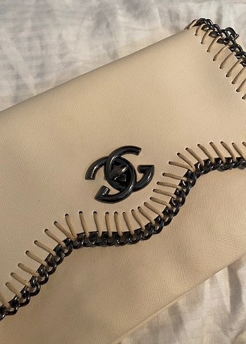 Bej portföy çanta - Görsel 3