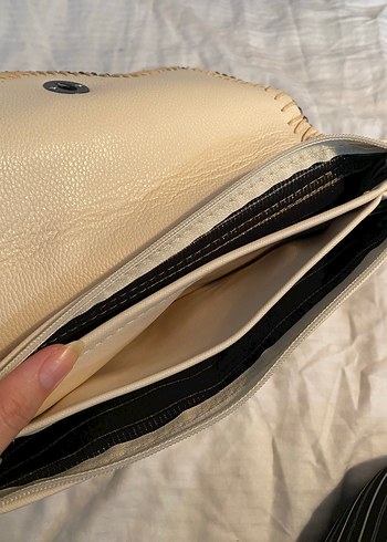 Bej portföy çanta - Görsel 4