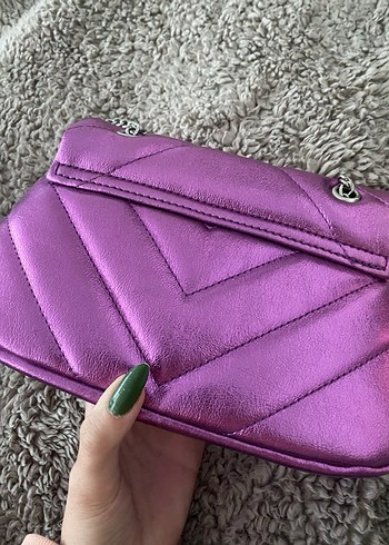 BERSHKA parlak çanta - Görsel 6