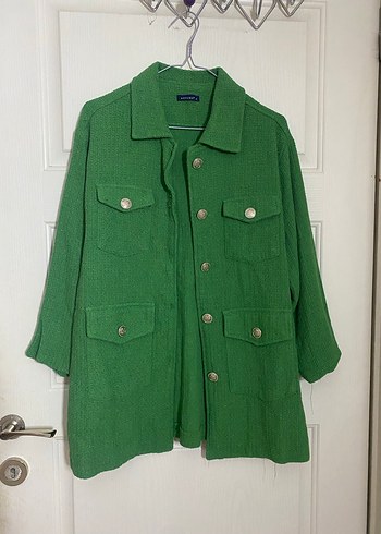 Yeşil tüvit ceket - Görsel 2