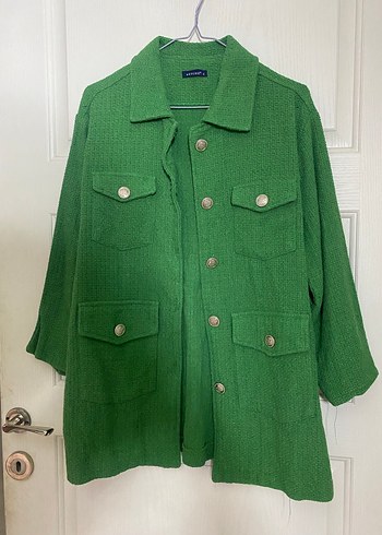 Yeşil tüvit ceket - Görsel 3