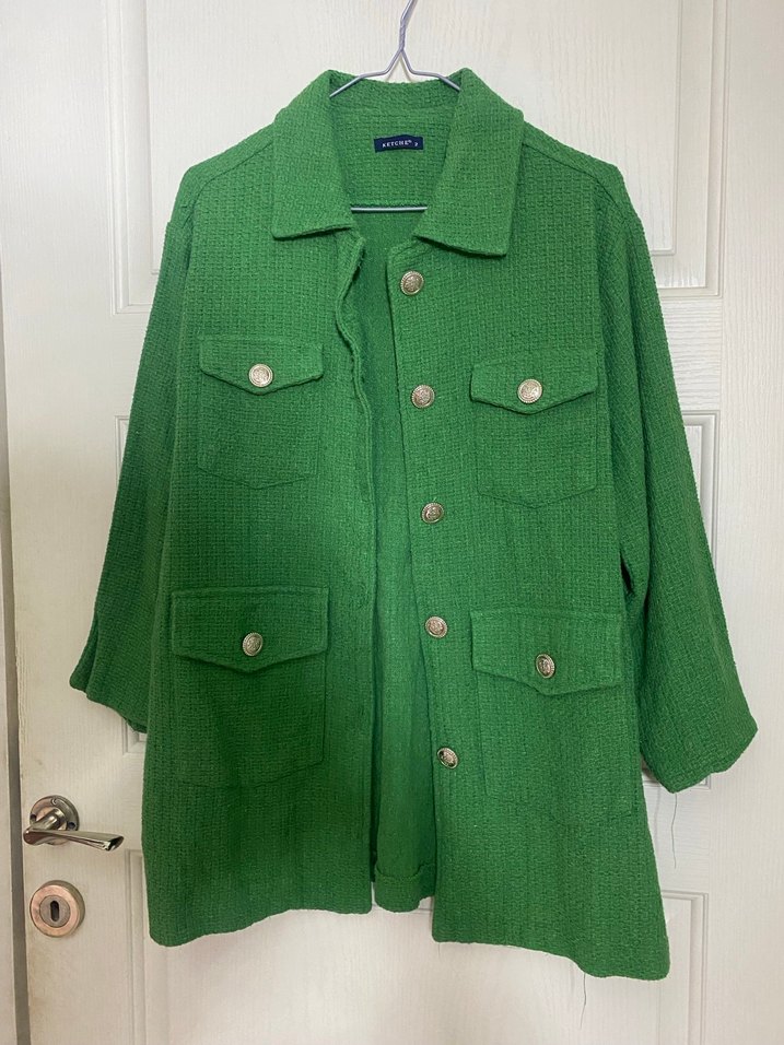 Yeşil tüvit ceket - Görsel 3