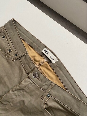 Zara Zara suni deri pantolon