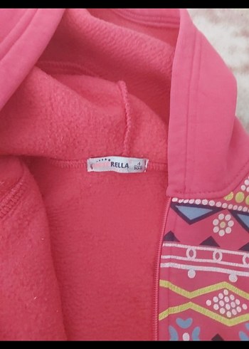 Kız Çocuk Kapüşonlu Nakışlı Fermuarlı Yelek - Görsel 2