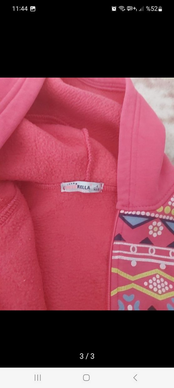 Kız Çocuk Kapüşonlu Nakışlı Fermuarlı Yelek - Görsel 2