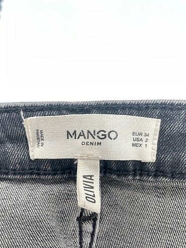 34 Beden gri Renk Mango Skinny %70 İndirimli.