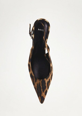 39 Beden Leopar Desenli Bej Stiletto