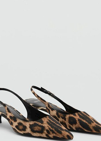 Mango Leopar Desenli Bej Stiletto