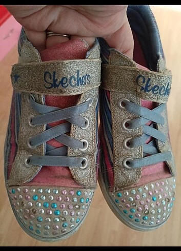 32 Beden gri Renk Skechers kız çocuk ışıklı ayakkabi