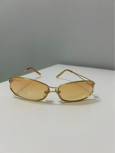  Beden altın Renk Chanel vintage güneş gözlüğü
