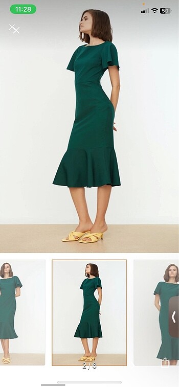 Trendyol & Milla Haki yeşil elbise