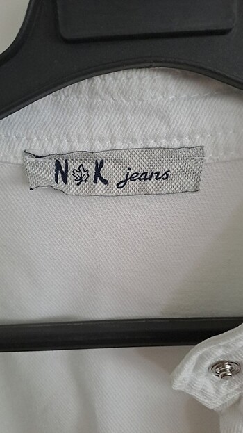 12-13 Yaş Beden NK jeans 12-13 yaş kız beyaz kot ceket