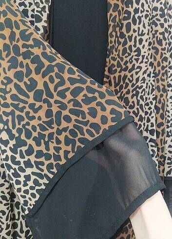 44 Beden Leopar desenli elbise