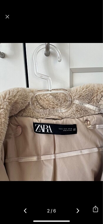 Zara zara peluş mont