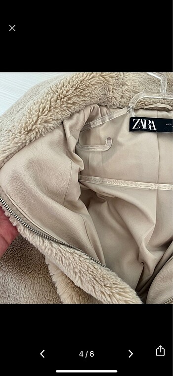 s Beden ten rengi Renk zara peluş mont