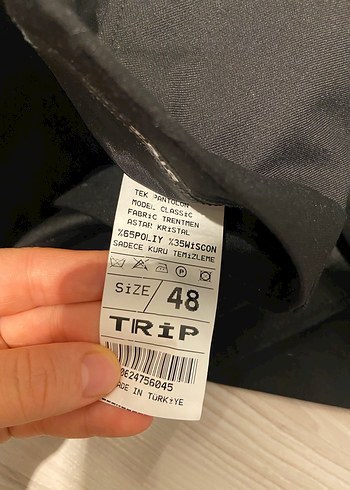 Siyah Pilili Erkek Ofis Pantolonu - Görsel 3