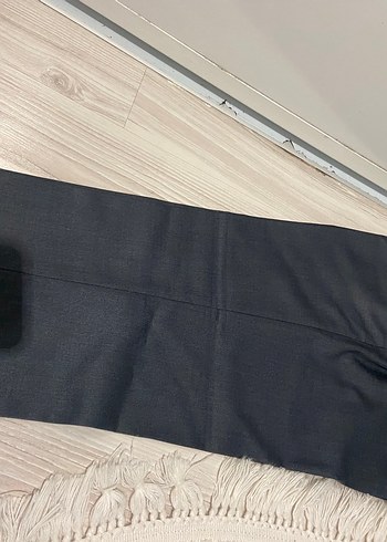 Düğmeli Gri Erkek Ofis Pantolonu - Görsel 2