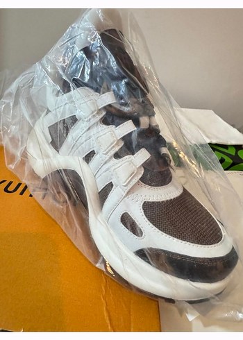 Kahverengi Yılan Desenli Kadın Spor Ayakkabı - Görsel 3