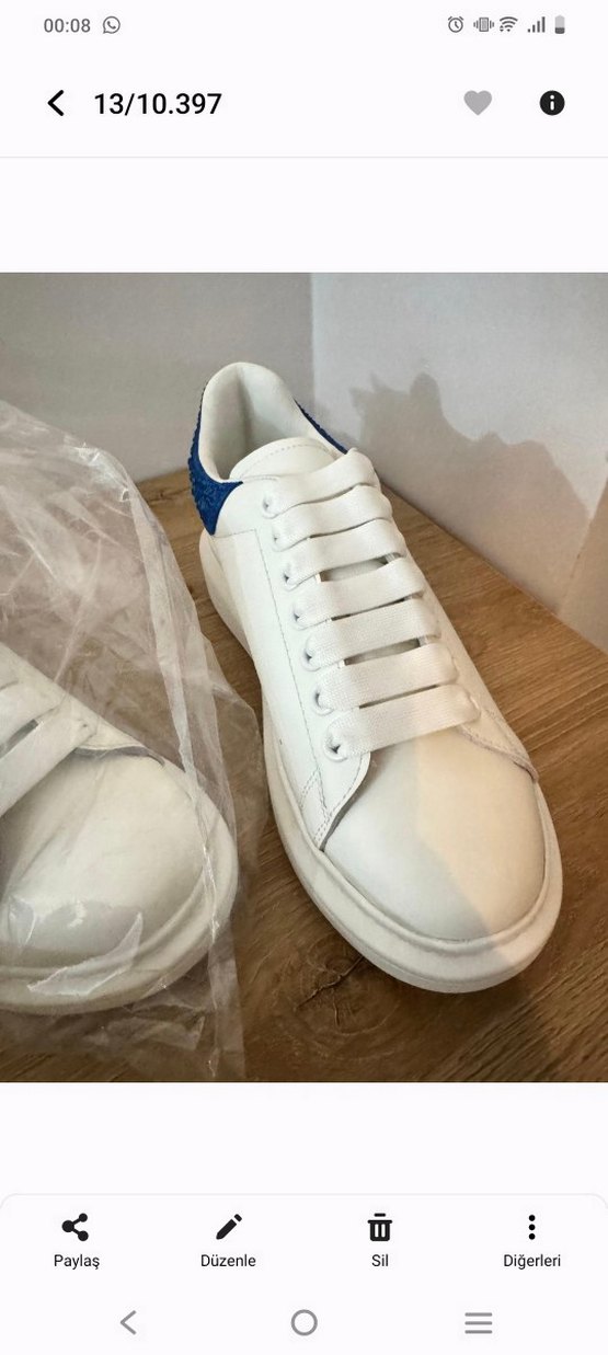 Alexander McQueen Beyaz Kadın Spor Ayakkabısı - Görsel 3