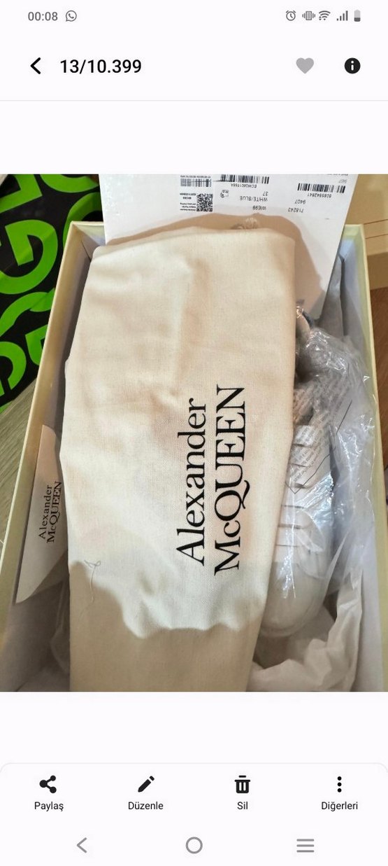 Alexander McQueen Beyaz Kadın Spor Ayakkabısı - Görsel 5