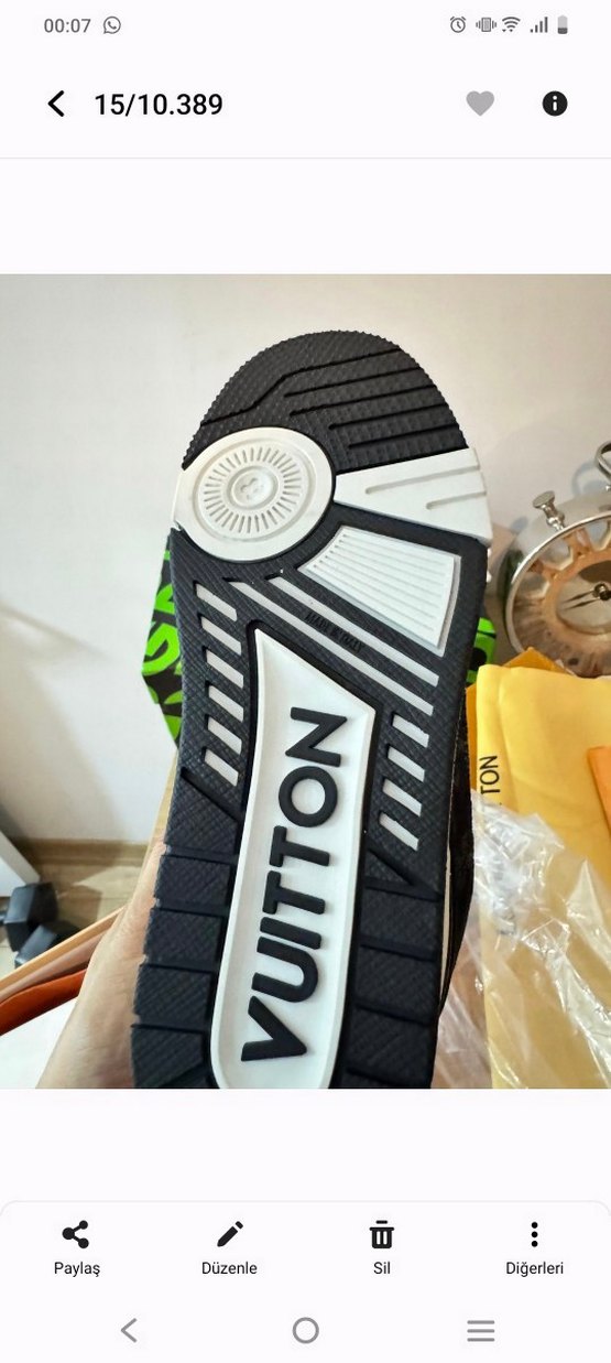 Beyaz Siyah Desenli Bağcıklı Erkek Spor Ayakkabı - Görsel 2