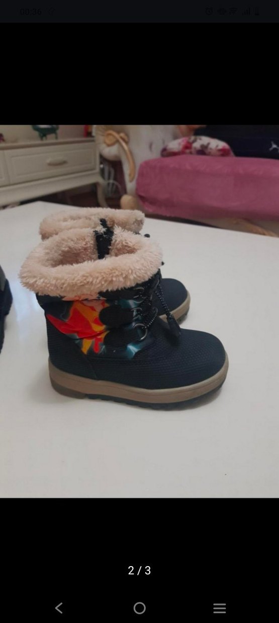 Kahverengi Yılan Desenli Kürklü Erkek Botu - Görsel 2